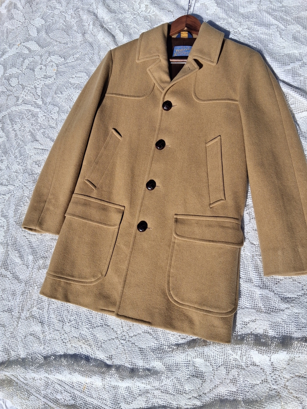 Pendleton Men’s Camel/Tan Wool Field Coat